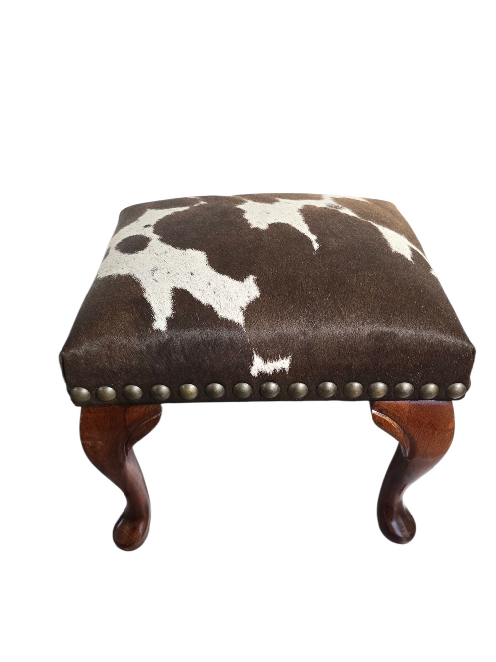 Beautiful Genuine Cowhide Footstool